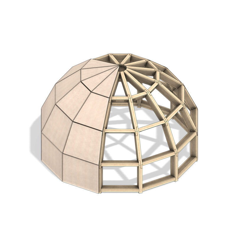 Układ biurka domu kopułowego KOMBODOM M