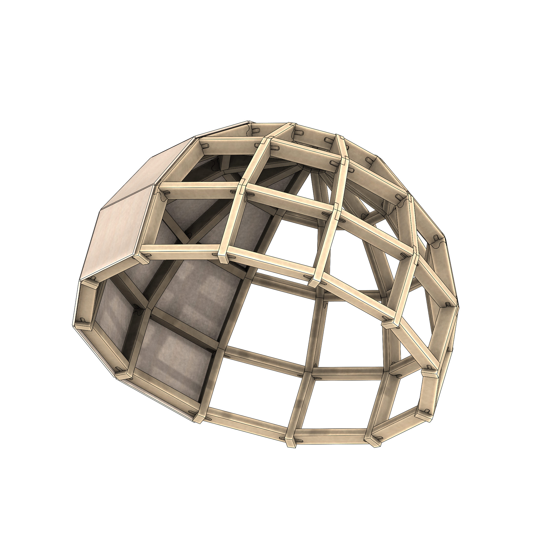 Układ biurka domu kopułowego KOMBODOM M - obrazek 2